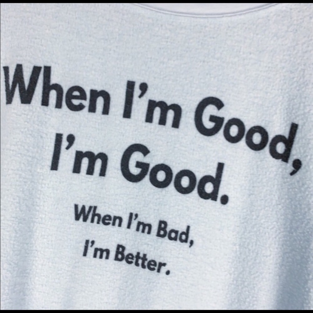 Wildfox Blue “When I’m Good .....” Sweater M - Picture 4 of 9